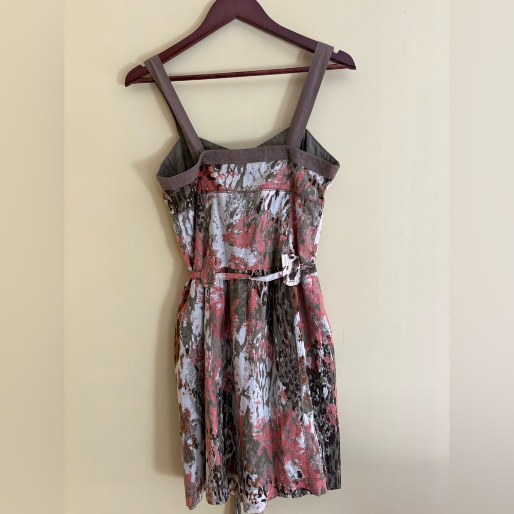 DKNY Strapy Dress in Coral, Browns, and Green Size M EUC - Picture 7 of 10